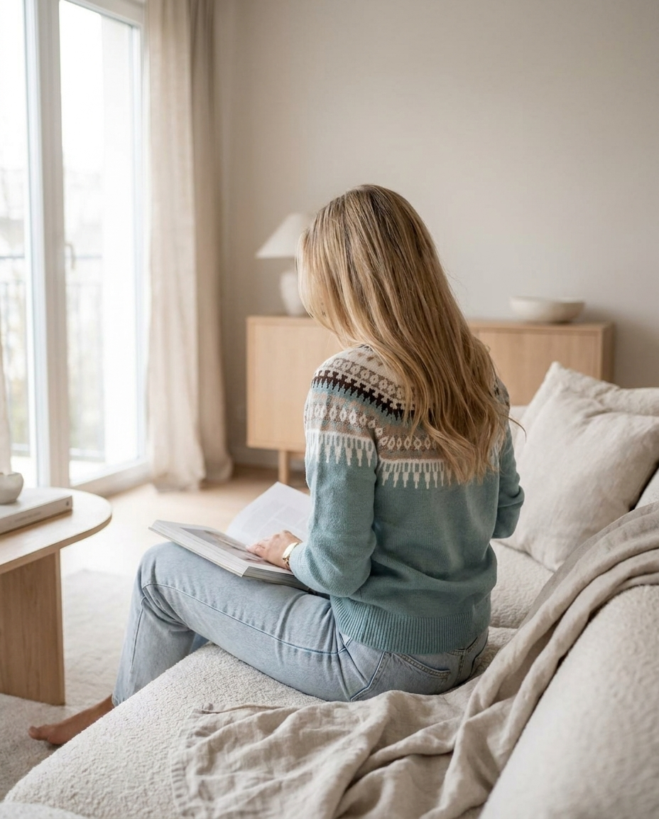 Patterned Knit Sweater - lifestyle shot